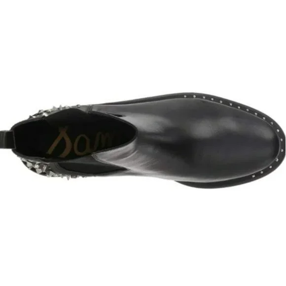 Sam Edelman Black Dover Embellished Chelsea Bootie Black -8.5 - Picture 6 of 11